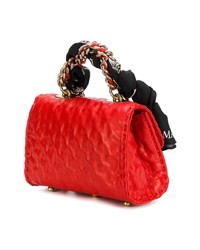 Sac bandoulière en cuir orné rouge Ermanno Scervino