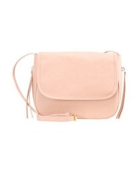 Sac bandoulière en cuir rose Anna Field