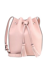 Sac bandoulière en cuir rose Even&Odd