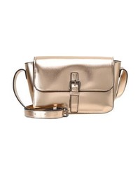 Sac bandoulière en cuir rose Even&Odd