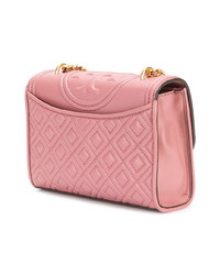 Sac bandoulière en cuir rose Tory Burch