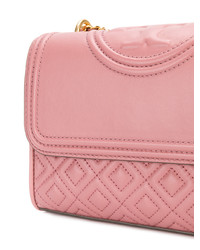 Sac bandoulière en cuir rose Tory Burch