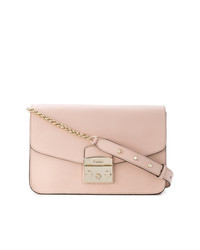 Sac bandoulière en cuir rose Furla