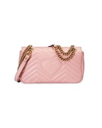 Sac bandoulière en cuir rose Gucci