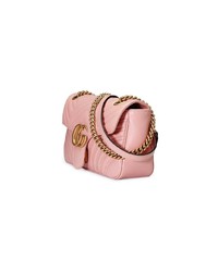 Sac bandoulière en cuir rose Gucci