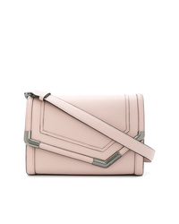 Sac bandoulière en cuir rose Karl Lagerfeld