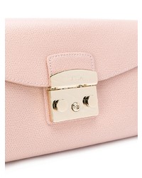 Sac bandoulière en cuir rose Furla