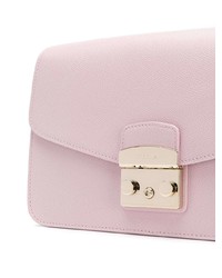 Sac bandoulière en cuir rose Furla