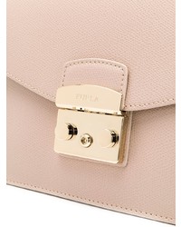 Sac bandoulière en cuir rose Furla