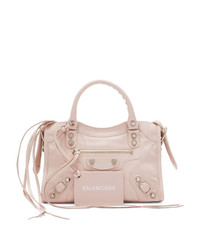 Sac bandoulière en cuir rose Balenciaga