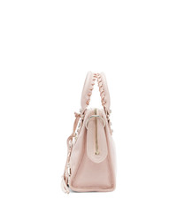 Sac bandoulière en cuir rose Balenciaga