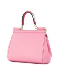 Sac bandoulière en cuir rose Dolce & Gabbana