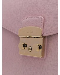 Sac bandoulière en cuir rose Furla