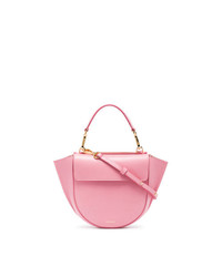 Sac bandoulière en cuir rose Wandler