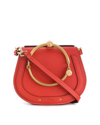 Sac bandoulière en cuir rouge Chloé