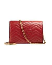 Sac bandoulière en cuir rouge Gucci