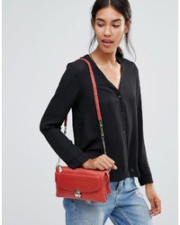 Sac bandoulière en cuir rouge Ri2K