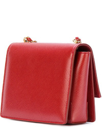 Sac bandoulière en cuir rouge Salvatore Ferragamo