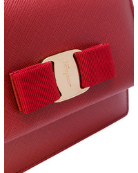 Sac bandoulière en cuir rouge Salvatore Ferragamo