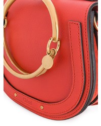 Sac bandoulière en cuir rouge Chloé