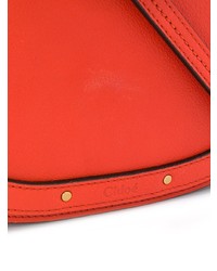 Sac bandoulière en cuir rouge Chloé