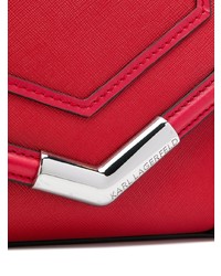 Sac bandoulière en cuir rouge Karl Lagerfeld