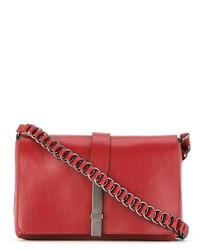 Sac bandoulière en cuir rouge