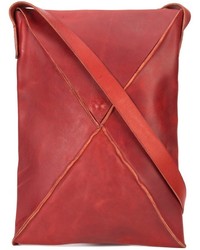 Sac bandoulière en cuir rouge