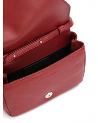 Sac bandoulière en cuir rouge Elena Ghisellini