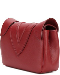 Sac bandoulière en cuir rouge Elena Ghisellini