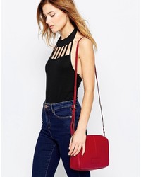 Sac bandoulière en cuir rouge Urban Code