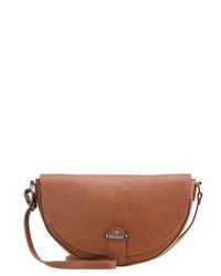 Sac bandoulière en cuir tabac Even&Odd