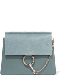 Sac bandoulière en daim bleu clair Chloé