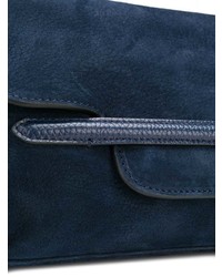 Sac bandoulière en daim bleu marine Zanellato