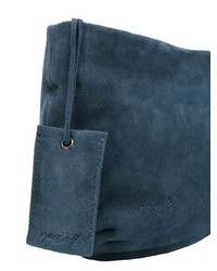 Sac bandoulière en daim bleu marine Marsèll