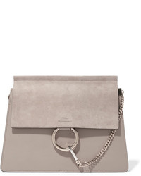 Sac bandoulière en daim gris Chloé