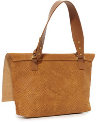 Sac bandoulière en daim marron clair Danielle Foster