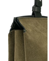 Sac bandoulière en daim olive Nico Giani