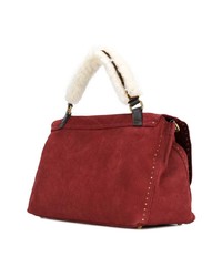 Sac bandoulière en daim rouge Zanellato