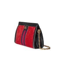 Sac bandoulière en daim rouge Gucci