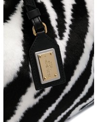 Sac bandoulière en fourrure noir et blanc Dolce & Gabbana