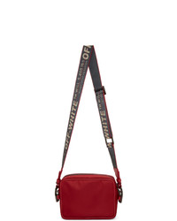 Sac bandoulière en nylon bordeaux Off-White