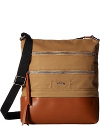 Sac bandoulière en nylon tabac