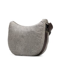 Sac bandoulière en toile gris Borbonese