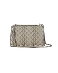 Sac bandoulière en toile imprimé marron clair Gucci