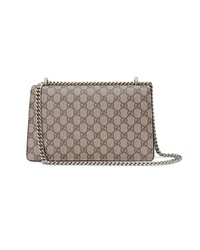 Sac bandoulière en toile imprimé marron clair Gucci