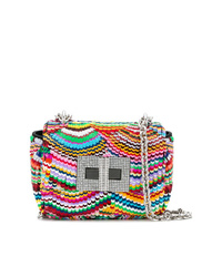 Sac bandoulière pailleté orné multicolore