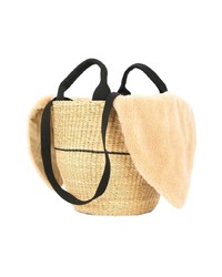 Sac bourse de paille marron clair Muun