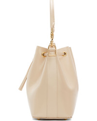 Sac bourse en cuir beige Saint Laurent