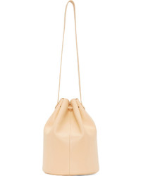 Sac bourse en cuir beige